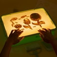 thumbnail image 2 of Sand Art Light Box Toy Green Plastic Creative Play For Kids Adjustable Brightness Educational Sensory Activity Table Green, 2 of 9