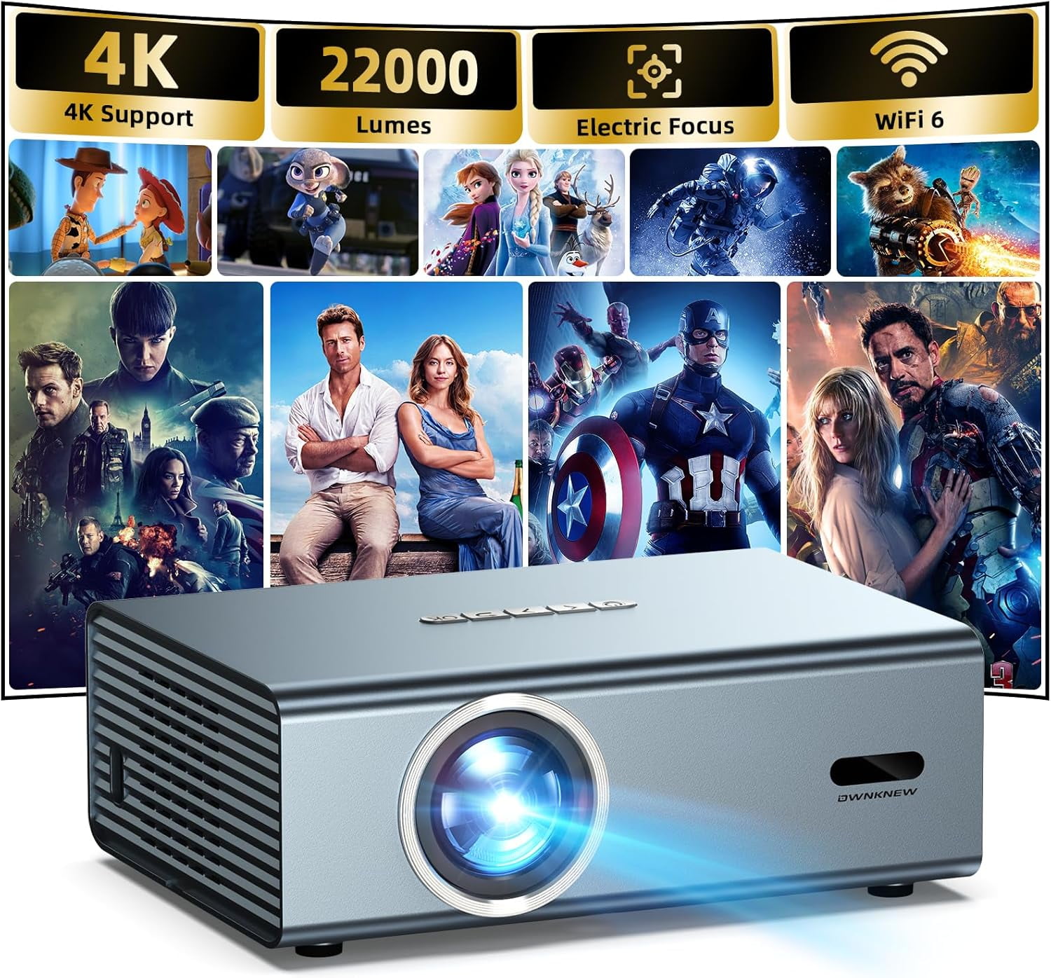 Wimius, 4K Projector, WiMiUS 4K, Dolby Audio Streaming Supported