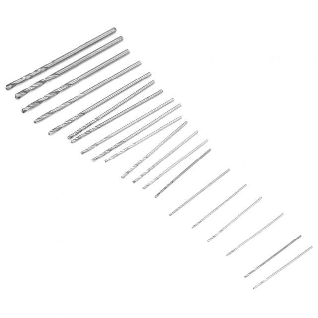 JUEGO DE PUNTAS DE TALADRO EN ESPIRAL MINI MICRO HSS DE 20 PIEZAS, Placa de Circuito de PlásTico de Precisión para Carpintería, Joyería Artesanal, Fabricación de Modelos, de