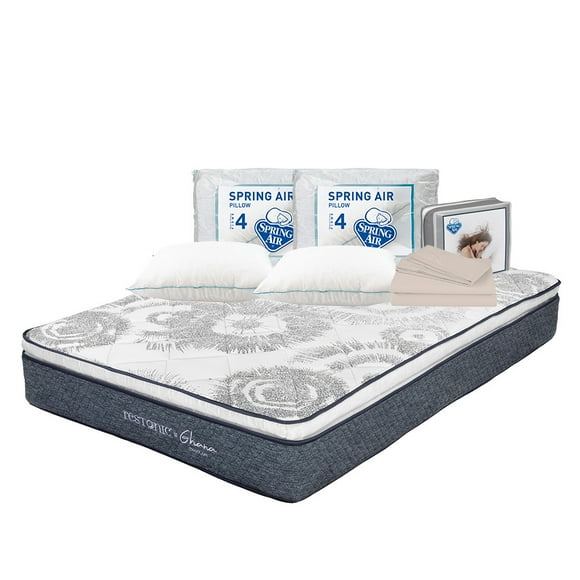 Colchón Individual Ghana Restonic + Juego de Sábanas + 2 Almohadas