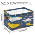thumbnail image 4 of Moon Sun Clouds Rainbows Stars Square Storage Bins with Handles Collapsible Containing Box 1 Pack, 4 of 9