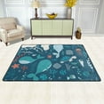 thumbnail image 1 of XMXY Area Rugs Doormat Outdoor Entrance, Sealife Fish Whale Facecloth Non-slip Floor Mat Rug for Living Room Kitchen Sink Area Indoor,72"x48", 1 of 9