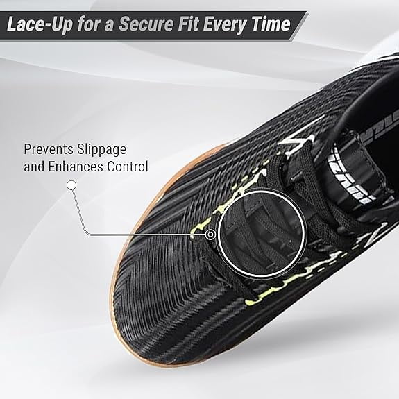 Vizari Tesoro Indoor Soccer Shoes for Men and Women | Lightweight Synthetic Upper with Embossed Stitching | Non-Marking Rubber Outsole for Indoor Soccer and Football
