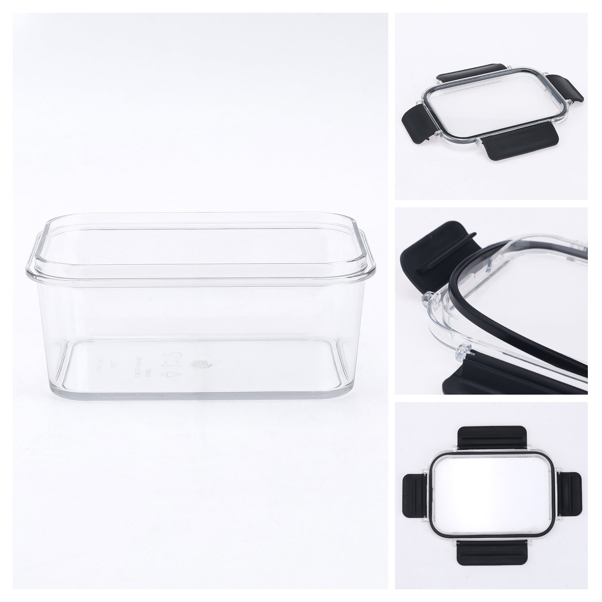 Unique Bargains 5 Packs Food Storage Containers Leakproof Lunch Box 15 oz No-Grid