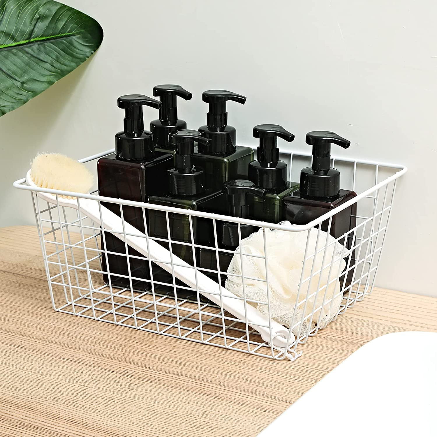 How to Turn Wire Baskets into Bathroom Storage Shelves — Simply