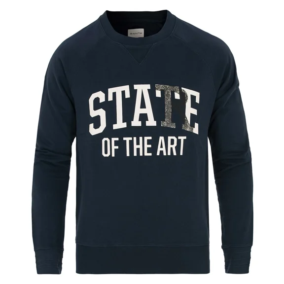 Gant Rugger The Printed Sweat (2091002), Medium, Marine