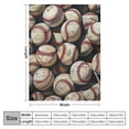 thumbnail image 4 of TIAOTIAOHOU Retro Baseball Pattern Throw Blanket for Boys Men Teens Adults Soft Flannel Plush Lightweight Warm Cozy Blanket for Bed Couch Sofa Travel, 4 of 6