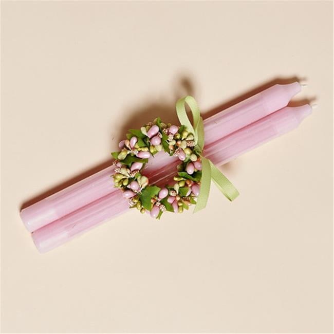 Harvest of Barnstable PCRHP 12 inch Pastel Pink Candles Tied With Two