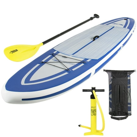 Best Choice Products 10.5ft Inflatable Stand Up Paddle Board Sport Set w/ Carrying Case, Fiberglass Paddle, and (Best Paddle Boards For Women)