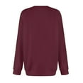 thumbnail image 5 of tarylea Sweatshirt for Women V Neck Long Sleeve Pullover Solid Color Loose Tops Casual Fall Basic Workout Dailywear Tops, 5 of 5