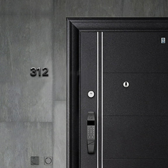 NSESSHome 3 Inch Black Modern House Numbers Mailbox Numbers 0-9 Self-Adhesive Street Door Home Address Metal Numbers For Outside Or Inside Signs Easy Install