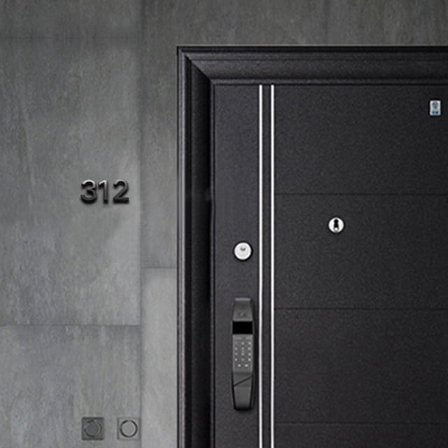 SSZMDLB under $5 10Pcs House Numbers, Modern House Numbers, Self-Adhesive Address Numbers for Mailbox and Door, Black Metal Look Numbers for Outdoor and Indoor Use