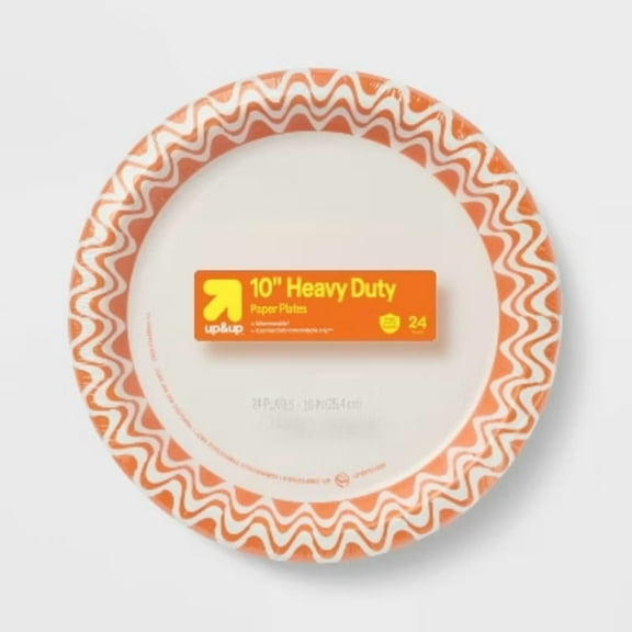 Halloween Disposable Plates - Orange - 10" - 24ct -