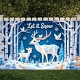 thumbnail image 6 of Winter Theme Let it Snow Banner Snowflake Design Snow Banner Deer Pattern Blue Background Winter Banner for Winter Party Christmas Decoration Holiday Event, 6 of 9