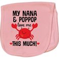thumbnail image 2 of Inktastic Nana and Poppop Love Me Crab Baby Burp Cloth, 2 of 3