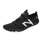 Barefoot Shoes Womens Mens Walking Hiking Shoes Wide Toe Box Breathable Water Shoes for Outdoor Beach Pool Black Size 9
