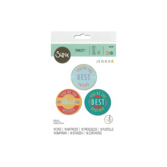 Sizzix Thinlits Dies By Jenna Rushforth 18/Pkg-You're The Best