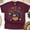 Maroon, variant on Too Cute to Spook Cat T-Shirt | Adorable Halloween Pumpkin Kitty Graphic Tee, Maroon, Size 3XL