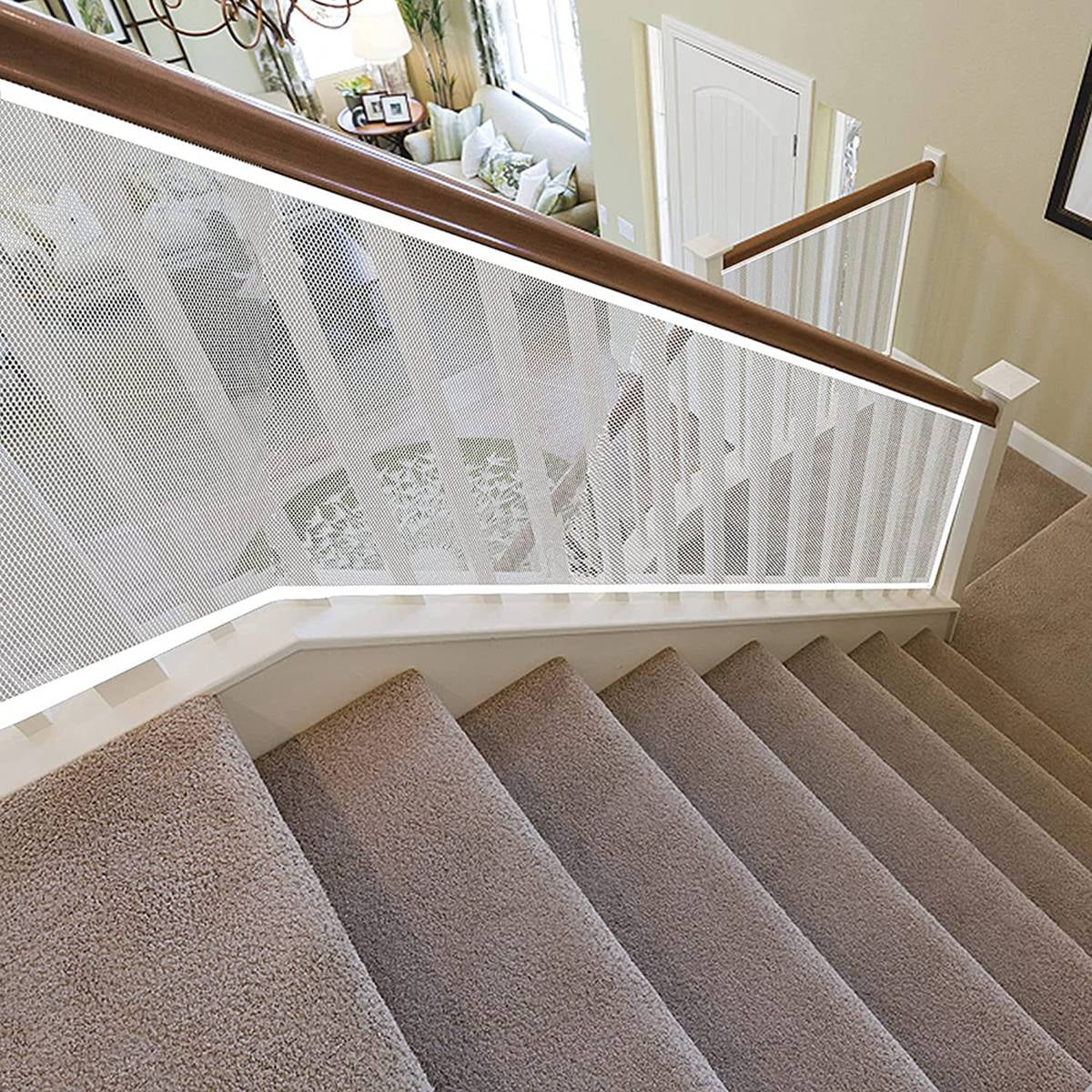 Stairway Net Baby Safety Rail Balcony Railing Guard Banister Proofing Stair Net for Child