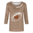 thumbnail image 4 of Mifsaly Plus Size Game Day Shirt Women Football Heart Graphic Long Sleeve Tee Team Fans Game Day Football Tee XXXXXL, 4 of 5