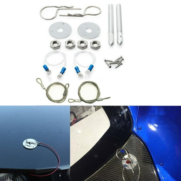 Car Muscle Plus Flush Hair Pin Style Hood Cover Latch Engine Cable Lock