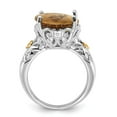 thumbnail image 2 of Sterling Silver w/14k Accent Polished Whiskey Quartz Ring, 2 of 5