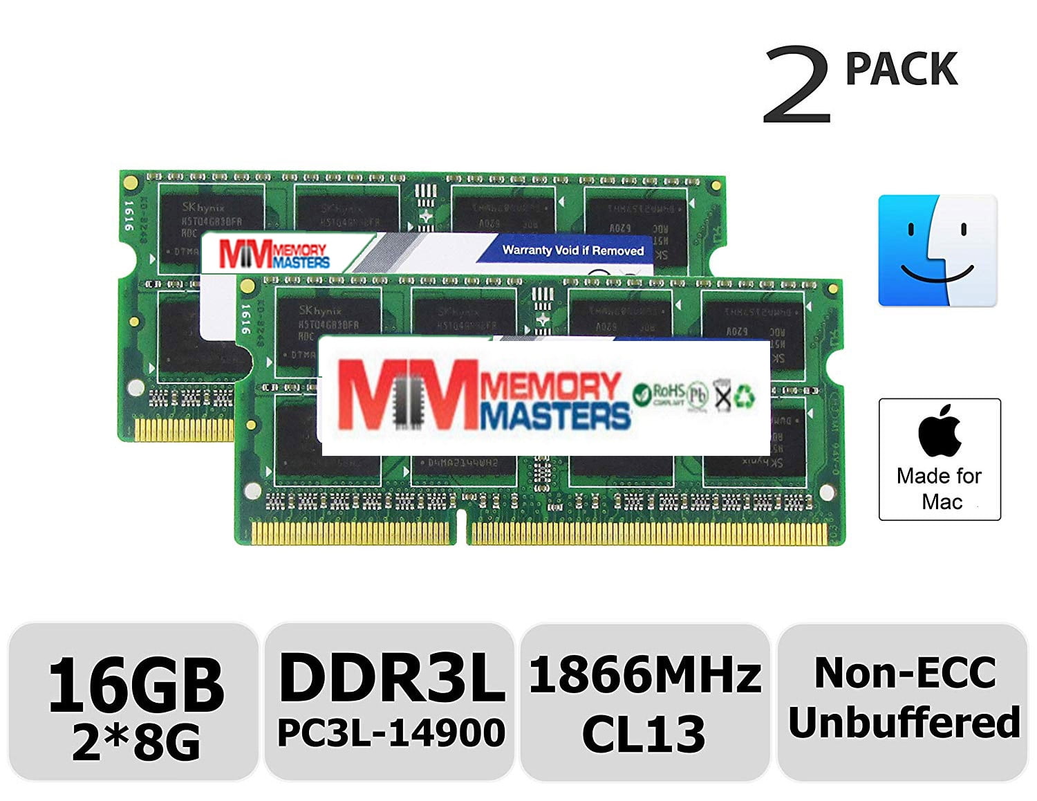 A-Tech 4GB RAM Replacement for Hynix HMT451R7BFR8C-RD DDR3 1866MHz PC3-14900R 1Rx8 1.5V ECC RDIMM Registered 240-Pin DIMM Memory Module 