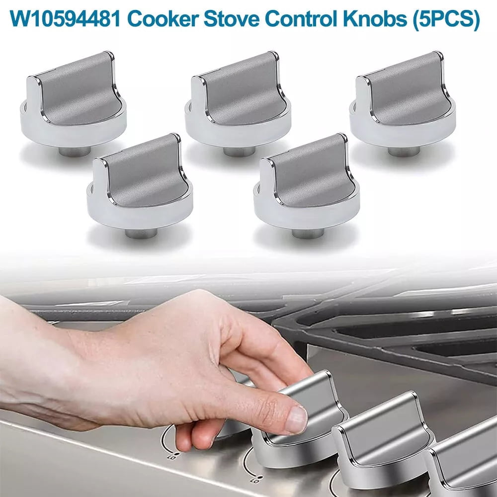 Nuxkst WPW10594481 Gas Range Knobs for Whirlpool WCG97 WCG55 WCG51 WCG51US6DB00