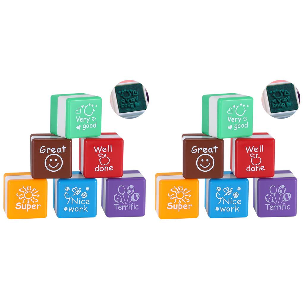 Sidaley 6Pcs ABS English Teacher Encourage Stamp with Accessories ...