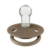 BIBS De Lux Silicone Pacifier Onesize, Vanilla/Dark Oak, 2 Count