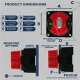 thumbnail image 6 of Five Oceans FO3510 Battery Disconnect Switch, Marine Battery Switch On-Off with Knob, 250 Amp Continuous 350 Amp Intermittent, 12-24 Volts, 6 of 6