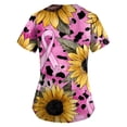 thumbnail image 3 of NAMTYQX Scrub Shirts for Women Plus Size Loose Fitting Breast Cancer Shirt Orange Size 2XL, 3 of 4