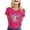 Hot Pink, variant on Women's T-Shirt Angel Wings Graphic Crew Neck Short Sleeve Tee Casual Top