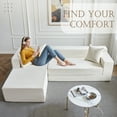 thumbnail image 5 of YINIX 106.5" Modular Sofa Couch for Living Room , Cloud L-Shaped  Sofa with Deep Seating Upholstered, Beige, 5 of 12