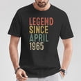 thumbnail image 2 of Legend Since 1965 T-Shirt – 60th Birthday Gift for Men & Women, Vintage 60 Year Old Birthday Shirt, Funny Sixty Years Old Party Outfit, Aged to Perfection, 2 of 3