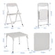 thumbnail image 3 of Yeshouse Conjunto moderno de mesa y sillas plegables para juegos de cartas, sillas acolchadas de cuero, estructura de acero resistente, mesa plegable cuadrada para comedor o sala de juegos, 3 of 8