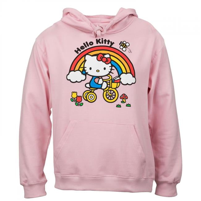Hello Kitty Girls' 2-Piece Pink Hoodie and Jogger Set – Rainbow & Balloons Edition main image 1