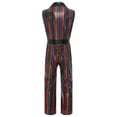 thumbnail image 2 of Zaldita Mens 70s Disco Jumpsuit V Neck Wide Leg Bodysuit Shiny Plaid Romper Hippie Music Festival Jazz Party Clubwear Rainbow XL, 2 of 5