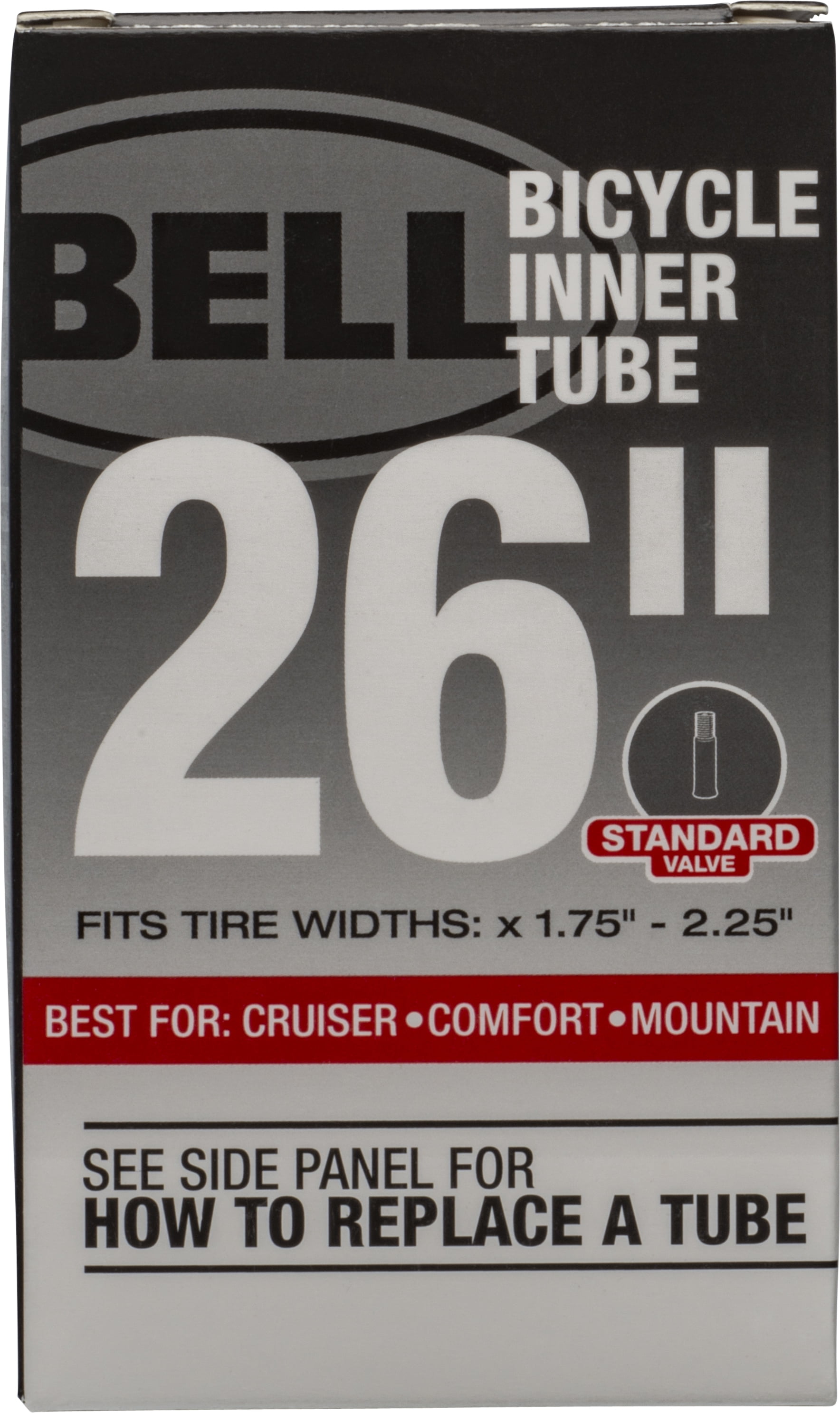 Bell 26"x1.75"-2.25" Bicycle Inner Tube Schrader Valve 4 Pack 