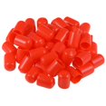 thumbnail image 1 of 100 Uds tapas de extremo de goma 12mm Id Pvc tapa de perno de tubo redondo cubierta roja Afortunado Sencillez, 1 of 5