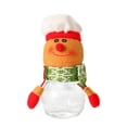 thumbnail image 2 of Envase de dulces navideños Fiudx muñeco de nieve Papá Noel decoración tarro, 2 of 2