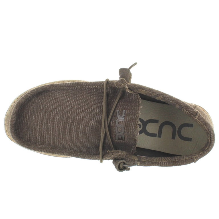 Hey Dude Wally L Chocolate Brown Canvas Slip On Loafers Mens Size 8 111091005 Hey Dude - Brandclub - HEYDUDE Men main image 4