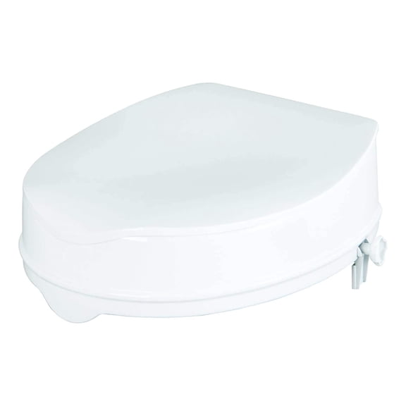Homecraft Savanah Raised Toilet Seat with Lid, 4" High, 1 Pack
