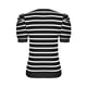thumbnail image 5 of Camisetas de Manga Corta para Mujeres Camisetas de Manga Corta de Puff de Punto de Moda con Cuello a Rayas, Camisetas de Verano Casuales, 5 of 7