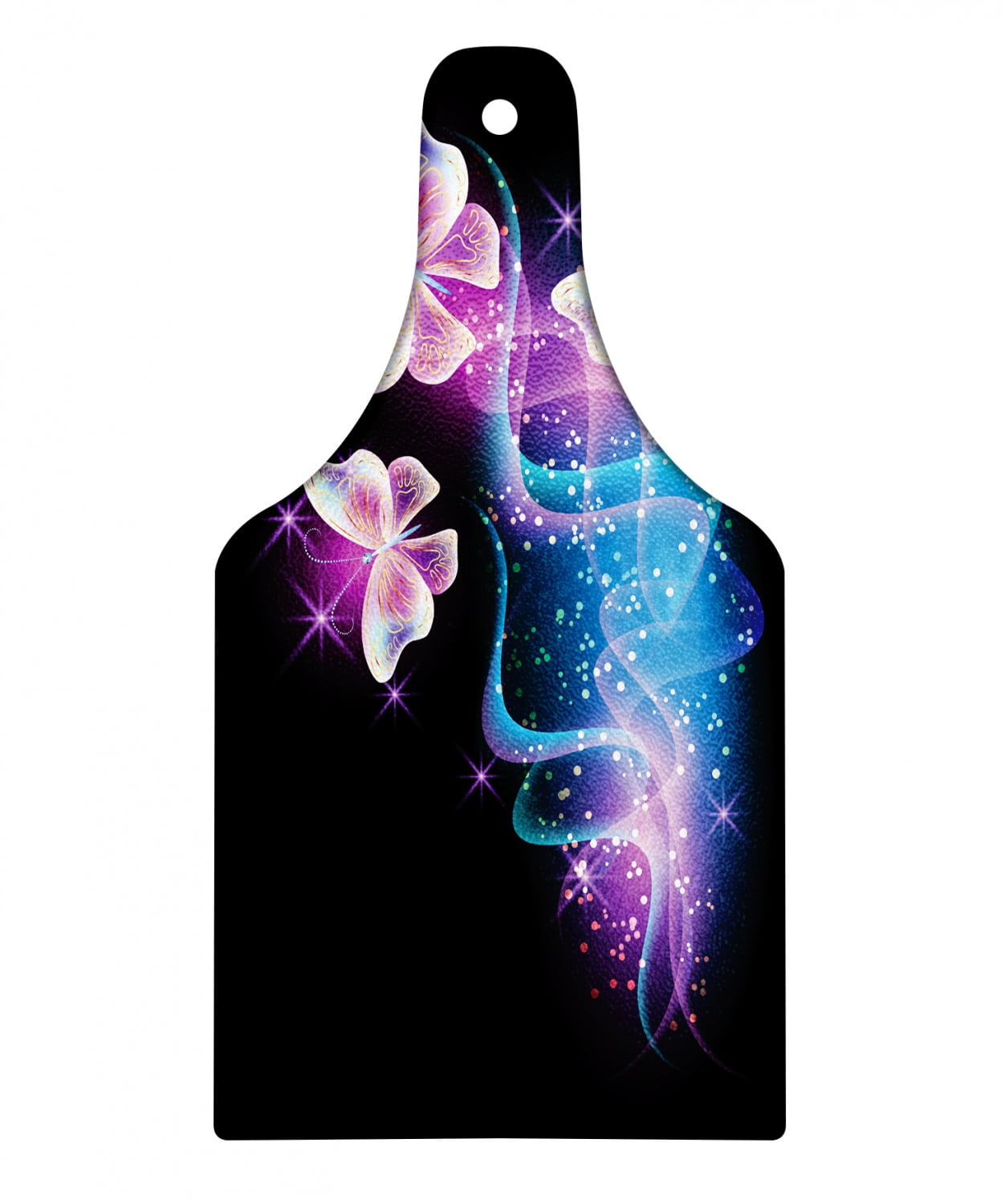 Butterfly Cutting Board, Butterflies Flying and Leaving Behind Colorful