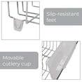 thumbnail image 2 of Mainstays Large Dish Drainer Rack - Chrome/White, 2 of 5
