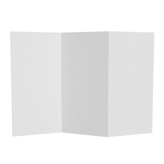Red Lantern 3 ft. Short White Temporary Cardboard Folding Screen - 3 Panel