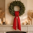 thumbnail image 5 of 55"L x 4.33"W Wreath Sash for Front Door, Christmas Ribbon Sashes for Wreaths Boxwood Garland Ribbon Bow for Yard Doorway Indoor Outdoor Farmhouse Home Decor, 5 of 6