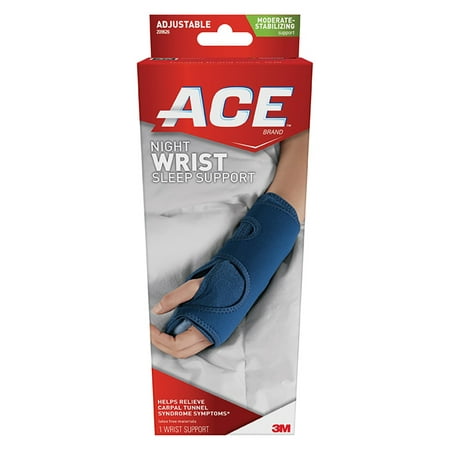 ACE Night Wrist Sleep Support, Moderate-Stabilizing, One Size Adjustable