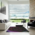 thumbnail image 7 of Ahgly Company Machine Washable Indoor Square Transitional Midnight Gray Area Rugs, 3' Square, 7 of 7